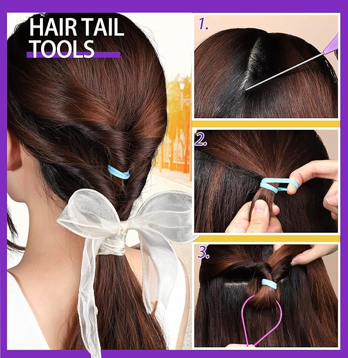 YGDZ 280 PCS Cotton 24 Colors Hair Ties Set with Organizer Box - Seamless Soft Mini Elastics Ponytail Holders and Hair Accessories for Toddlers, Girls, Kids