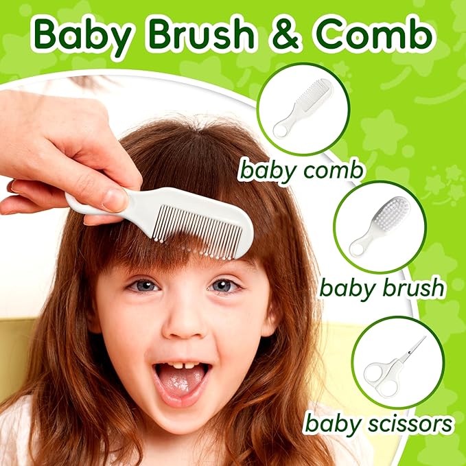 Baby Healthcare and Grooming Kit, Portable Baby Safety Care Set, Baby Essentials kit for Newborn(Grey White 13 in 1)