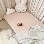 BuLuTu 2 Pack Muslin Crib Sheets for 52"x28" Standard Crib Mattress, Cute Rabbit Print Fitted Crib Sheets for Boys Girls Toddlers, Boho Neutral Soft Cotton Baby Sheets, Beige & Forest