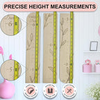 Personalized Wooden Growth Chart for Wall - Custom Name Kids Measurement Growth Chart for Girls, Child Height Measuring Chart Wooden, Baby Height Chart Wall Ruler Wood Wildlife Butterfly, 2 Sizes