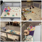 Mloong Baby Playpen with Mat, 59x59 Inches Extra Large Playpen for Babies and Toddlers, Indoor & Outdoor Activity Center, Safety Baby Fence