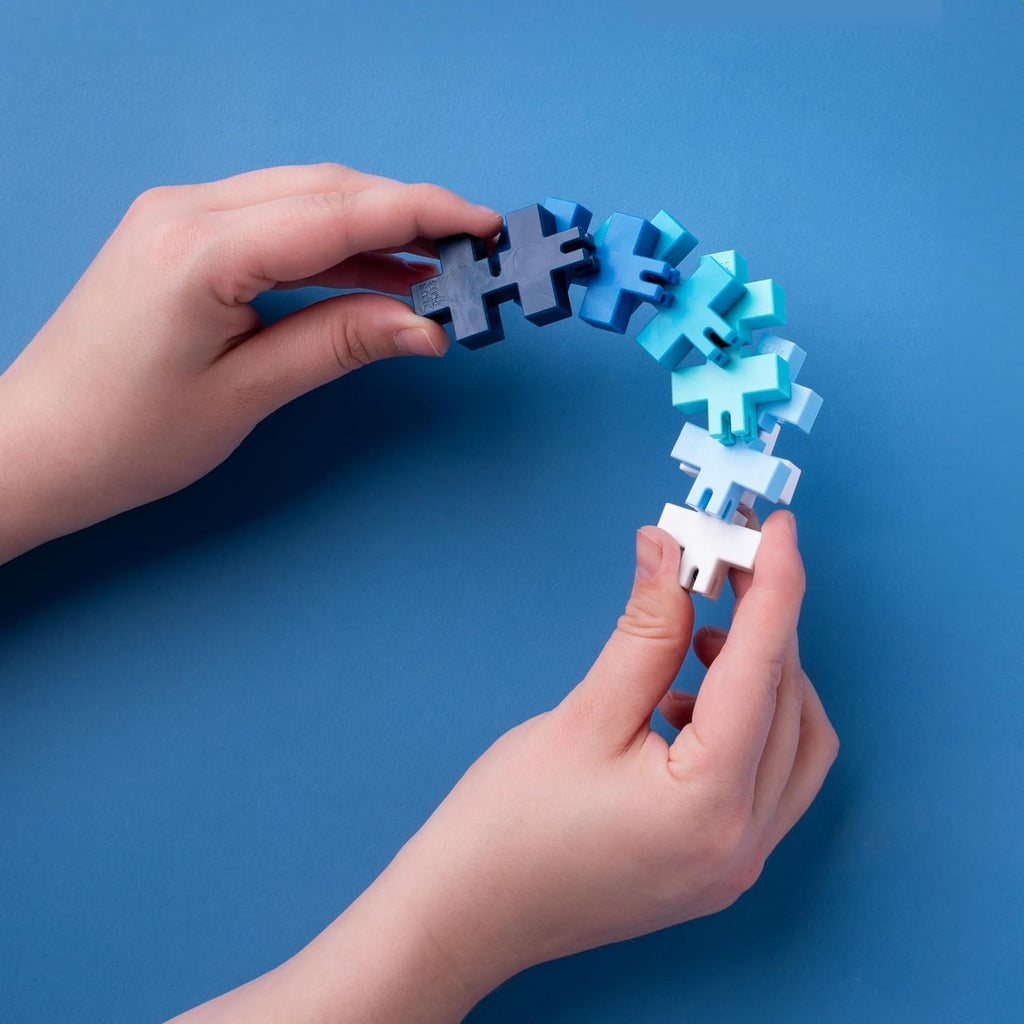 PLUS PLUS - HEXEL Waterfall - Fidget Sensory Puzzle Toy - Travel Friendly, Quiet Stress and Anxiety Relief for Kids/Adults