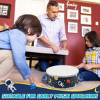 Boao 1 Pc Kids Drum Set, 8 Inch Toddler Drum Wooden Toy with Adjustable Strap and 4 Drumsticks, Educational Sensory Musical Instrument for Toddlers Kid Baby Boys Girls Gift (Dinosaur)