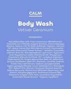 Seaweed Bath Co. Calm Body Wash - Vetiver Geranium - Hydrating Foaming Cleanser with Soothing Oat Milk & Chamomile - Vegan, Paraben and Sulfate Free Shower Gel - 12 oz