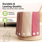 KeaBabies Organic Cotton Burp Cloths Baby Girl, Boy - 6-Pack Large Burping Clothes for Babies, Spit Up Rags, Super Soft & Absorbent Newborn Wash Towels, Gender Neutral, Non-Shrink (Stria, Rosewood)