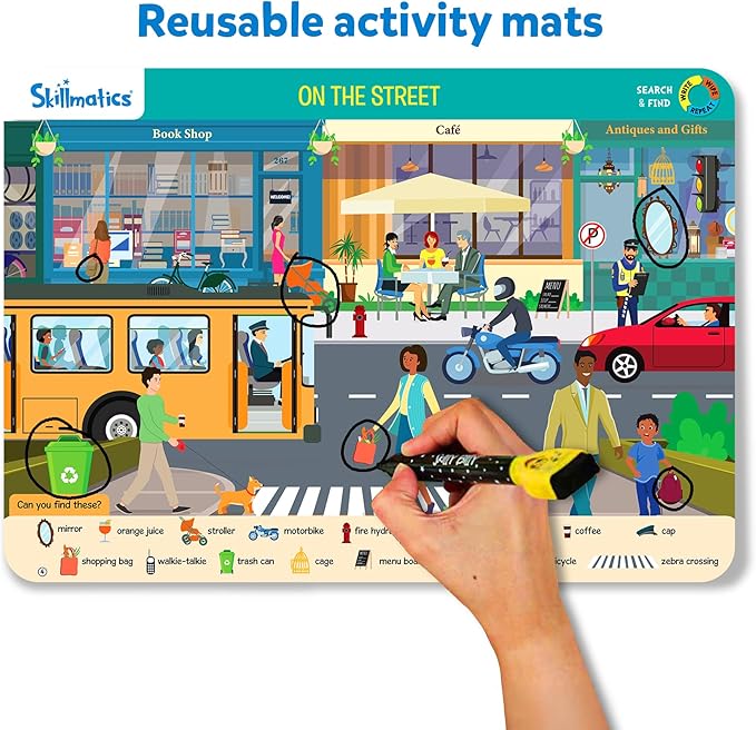 Skillmatics Search and Find Megapack Educational Game - Reusable Preschool Learning Activities, Perfect for Toddlers & Kids Who Love Toys, Art & Crafts, Builds Vocabulary, Gifts for Ages 3, 4, 5, 6
