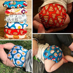 Mama Koala 3.0 Cloth Diapers for Babies, 6 Pack One Size Washable and Reusable Pocket Diapers for Newborns and Toddlers (Food Meeting)