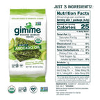 Gimme Seaweed Organic Premium Roasted Seaweed Snacks, Sea Salt & Avocado Oil, 20 Count, Keto, Vegan, Gluten-Free, Great Source of Omega3s and Iodine, Healthy On-The-Go Snack for Kids and Adults