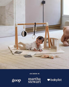 Lalo Baby Gym & Playmat for Babies and Toddlers - Eco-Friendly Oatmeal Playmat - Baby Gym & Accessories is Easy to Assemble & Clean - Go from Tummy Time to Story Time
