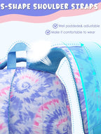 BLUEFAIRY Kids Backpack for Girls Elementary Primary Middle School Bags for Aged 8-10 for Teens Childs Bookbags Back to School Book Bags Cute Mochilas para Niñas Tie-dye Violet