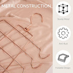 ZEDODIER Tank Top Hanger Space Saving, Bra Hangers for Closet Organizer, Hanging Bra Organizer Tank Tops Holder with 8 Hooks, Closet Organizers and Storage Small Space Solutions, Rose Gold