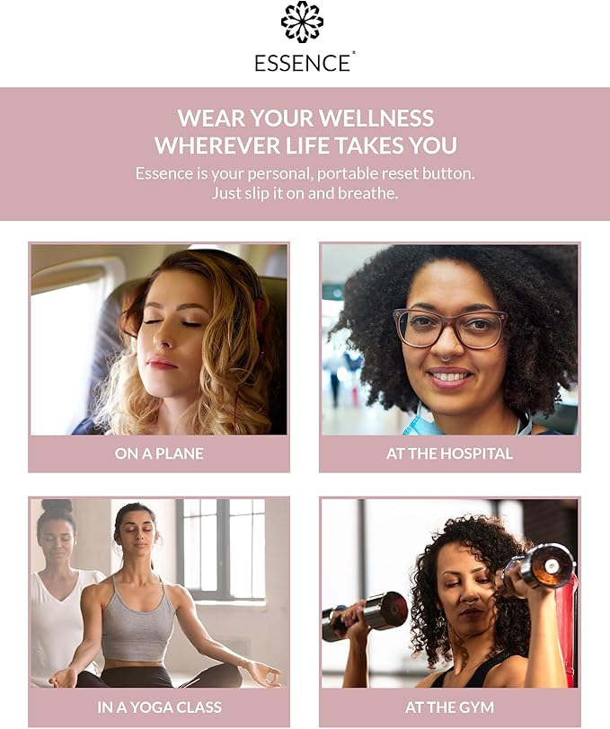 Essence Wearable Aromatherapy Nasal Diffuser – Allergy Relief Essential Oil Nose Ring – Personal Scent Clip for Travel, Work & Everyday Use – Made in USA