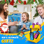 Wishouse Walkie Talkies for Kids Rechargeable Long Range,Xmas Birthday Gift for 4 5 6 7 8 9 Year Old Boys Girls,Hiking Gear Camping Games Cool Toys with NOAA,SOS Siren,Lamp,Lanyards,Easy to Use,4 Pack