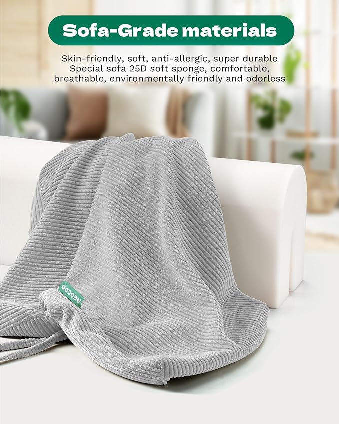 Bed Rail Bumpers Protector, Hospital Bed Rails Padding, Loft Beds and Bunk Beds Bumpers Protector, Premium Soft Memory Foam - Anti-Bump | Fall Prevention, 90x14x20cm, Gray