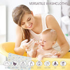 Baby Washcloths 4 Pack 100% Cotton Soft and Absorbent Terry Wash Cloths Wipes for Face Hand Body Burp Rag for Sensitive Skin Newborns Infants Toddlers 10" x 10"