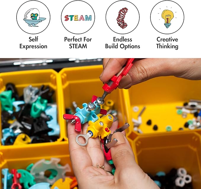 The Off Bits Educational STEM Toys for 6+: Robot Toy Building Sets, 3-in-1 Engineering Kit for Boys and Girls, Build Your Own STEM Building Toys with Endless Possibilities (Family Kit)