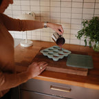 mushie Silicone Baby Food Freezer Tray with Lid | 9 Cups x 1.5oz | BPA Free Storage Container (Tradewinds)