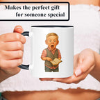 Personalized Coffee Mug, Custom Photo Caricature Gift, Funny Customized Coffee Gift for Men & Women, Custom Mugs with Pictures, Black 11oz Customized Fathers Day Mug