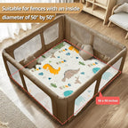 Foldable Baby Play Mat, PIGLOG 0.6in Thick Waterproof Playmats for Babies and Toddlers Kids, Safe Foam Playmat for Tummy Time, 50x50 Playpen Mat, Reversible Portable Floor Mat for Infant, Dinosaur