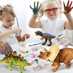 3D Dinosaurs Painting Kit with 12 Dinos for Kids Age 3-15, Arts and Crafts Kits Drawing Toys with Dinosaurs Set Creativity Gifts for Boys and Girls