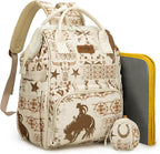 Wrangler Diaper Bag Backpacks Western Backpack Purses Multi-function Baby Bags for Mom with Waterproof Changing Pad & Pacifier Case