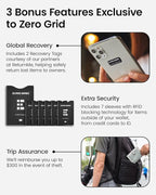 Neck Wallet for Travel & Passport Holder with RFID Blocking - Slim & Easy to Conceal Nylon Travel Pouch for men & women - Holds Phone, Cash, Cards, Keys - Sweat & Water Resistant - Large - Light Grey