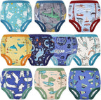 MooMoo Baby Potty Training Underwear Absorbent Toddler Training Pants for Boys and Girls 10 Packs Cotton Pee Pants 2T-9T