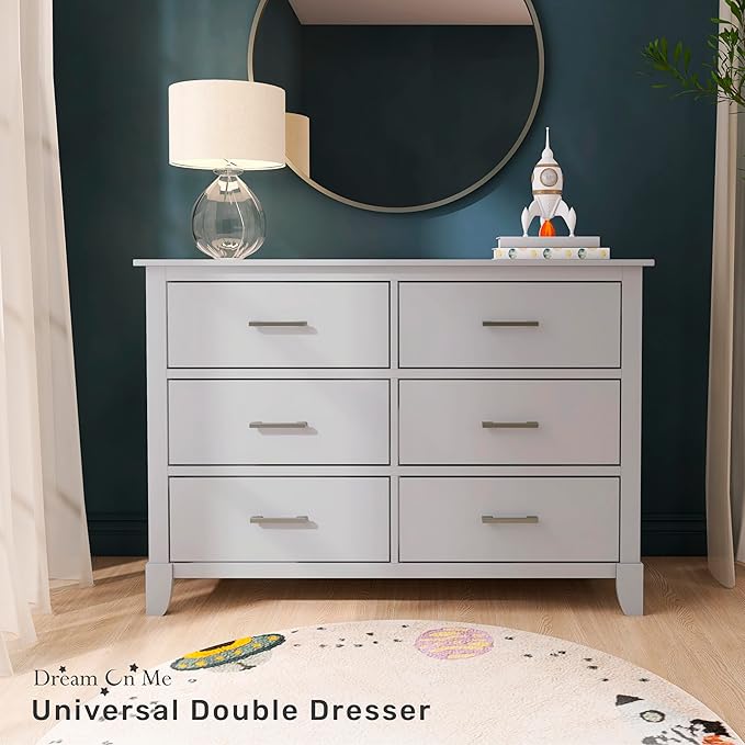 Dream On Me Cleo Double Dresser in Pebble Grey