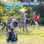 Rechargeble Bubble Machine, 270° Automatic-Rotating, 38000 Big Bubbles/min, 1000ml Large Bubble Tank, 2200mAh Battery, Bubble Maker for Kids Toddlers, Parties, Wedding, Birthday, Outdoor, Black