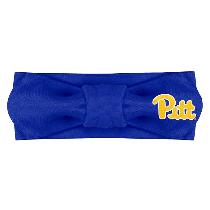 Creative Knitwear Pitt Panthers Infant Girls Royal Solid Hair Knot Headband Embroidered Logo - Size Newborn - 4T