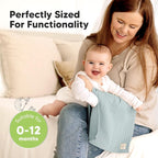 KeaBabies Organic Cotton Burp Cloths Baby Girl, Boy - 6-Pack Large Burping Clothes for Babies, Spit Up Rags, Super Soft & Absorbent Newborn Wash Towels, Gender Neutral,Non-Shrink (Stria, Muted Pastel)