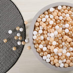 GOGOSO Ball Pit Balls for Toddlers, Brown Plastics Balls for Ball Pool Birhtday Party Girls Kids with Storage Bag, 2.17inches