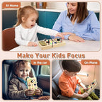 Joyreal Toddler Busy Board, Wooden Montessori Busy Board Sensory Board with LED Light Switch, Sensory Toys Baby Fidget Board Travel Toys for Toddler