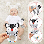 Baby Rattles 0-6 Months Newborn Toys Infant Toys 0-6 Months Rattles for Babies 0-6 Months Baby Toys 0-6 Months, Black and White High Contrast Baby Toys for 0 3 6 9 12 Months (Baby Rattles)