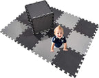 XMTMMD Soft Non-Toxic Foam Baby Play Mat | Toddler Playmat | EVA Foam Interlocking Tiles for Gym, Nursery, Playroom | 18 Squares Foam Floor Mats for Kids & Babies | Colorful Jigsaw Puzzle Play Mat