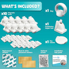 Booboo® Magnetic Child Safety Cupboard Locks for Children x10 Locks + x1 Key, Baby Proofing for Kitchen, Cabinets and Drawers, 30 Second Install No Drilling 3M Adhesive (10 Pack)