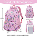 CLUCI Kids Backpack for Girls Bookbags Preschool Backpack Toddler Daycare School Bag Elementary Kindergarten Lightweight Waterproof Pink Unicorn