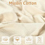 Hooyax Muslin Baby Lounger Cover 1 Pack, 100% Cotton Soft & Breathable Infant Lounger Covers Only for Newborn (Cream)