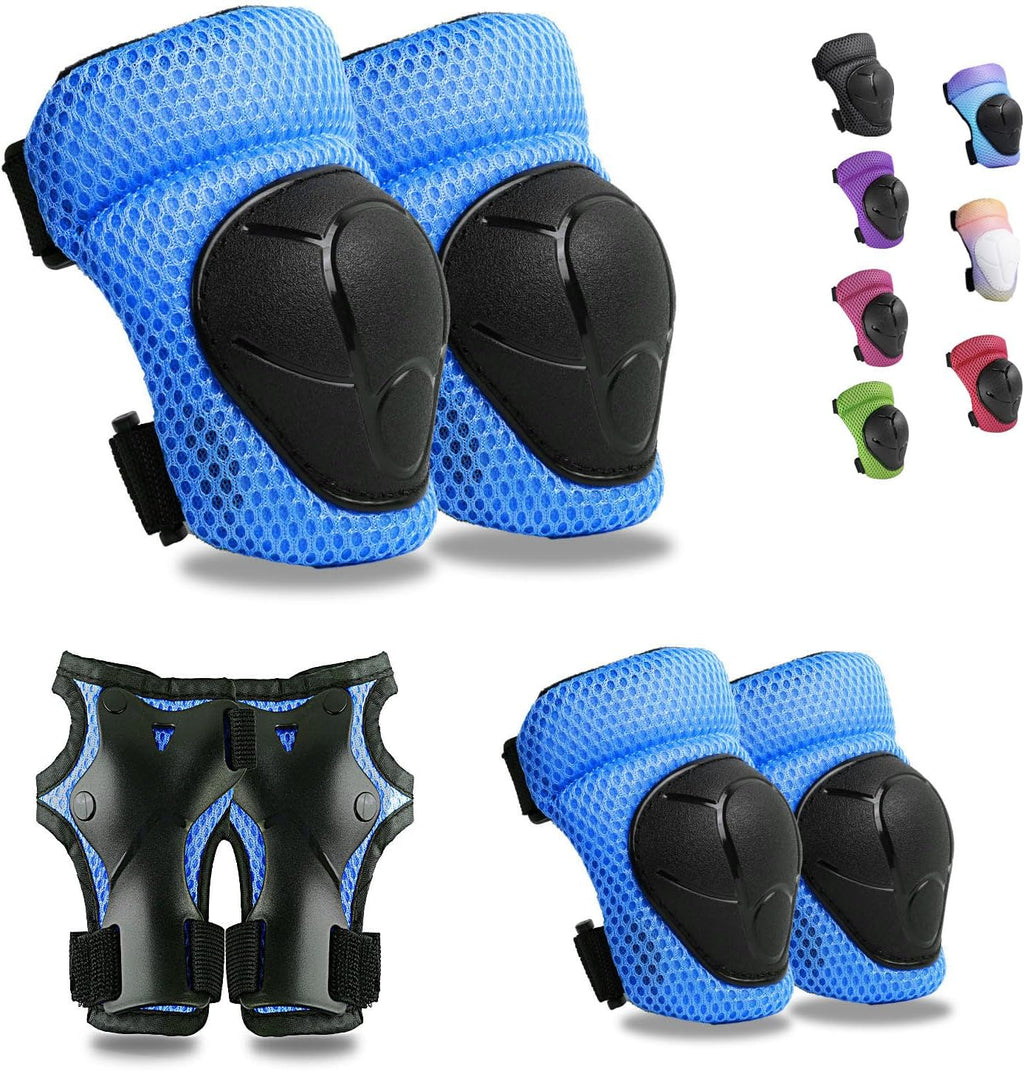 Knee Pads Elbow Pads Wrist Guards Set for Kids,Upgraded Protective Gear for Toddle 4-12 Boys or Girls Children Roller Skating Scooter Skateboarding Bike Roller Blade