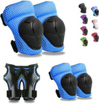 Knee Pads Elbow Pads Wrist Guards Set for Kids,Upgraded Protective Gear for Toddle 4-12 Boys or Girls Children Roller Skating Scooter Skateboarding Bike Roller Blade