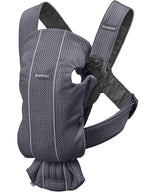 BabyBjörn Baby Carrier Mini, Anthracite, 3D Mesh | Newborn Carrier (7-25 lbs), Ergonomic, Easy-to-Use