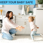 Magnetic Safety Lock Kit 2-Pack Replacement Key, 3M Adhesive Easy Installation, Baby Proofing Magnetic Locks for Cabinets and Drawers