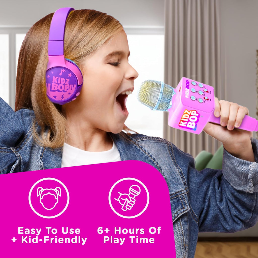 Move2Play, Kidz Bop Karaoke Microphone | The Hit Music Brand for Kids | Toy for Girls & Boys Ages 2, 3, 4, 5, 6, 7, 8+ Years Old | Gift & Birthday Present
