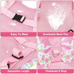 Accmor 3 in 1 Toddler Harness Leashes + Anti Lost Wrist Link, Kids Harness Children Leash for Girls, Child Anti Lost Leash Baby Cute Harness Belt Strap Hold Kids Close While Walking