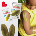 BioSwiss Bandages, Pickle Shaped Self Adhesive Bandage, Latex Free Sterile Wound Care, Fun First Aid Kit Supplies for Kids, 24 Count