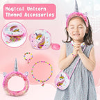 Cherry Tale Unicorn Gifts for Girls Age 6-8, Kids Unicorn Toys Set with Plush Diary Headband Eye Mask Christmas Birthday Gifts for Little Girls Age 4 5 6 7 8 9 10
