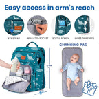 PILLANI Baby Diaper Bag Backpack - Large Bag for Boys & Girls, Waterproof Diaper Backpack - Travel Diaper Bags w/Changing Pad, Baby Registry Search & Shower Gifts - Essentials Must Haves Newborn Stuff