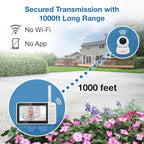 VTech Video Baby Monitor with 3 Cameras, 5" LCD Screen, Up to 17Hrs Video & 31Hrs Audio Battery Life, Night Vision, 1000ft Range, Pan-Tilt-Zoom, Lullabies, Soothing Sounds, Temperature Sensor, VM924-3