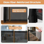 Retractable Baby Gates - 200" Extra Wide Retractable Dog Gate, 42" Extra Tall Mesh Gate Pet Gate with Support Rods, Long Child Safety Gate for Stairs Doorways Indoor Outdoor Large Openings - Black