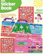 Benresive Reusable Sticker Book for Toddlers 2-4 Years, Fun Travel Stickers for Kids, Waterproof Sticker Books for Toddlers 1-3, Crafts Activities for Todddlers 1-3 2-4 3-5 - Sports